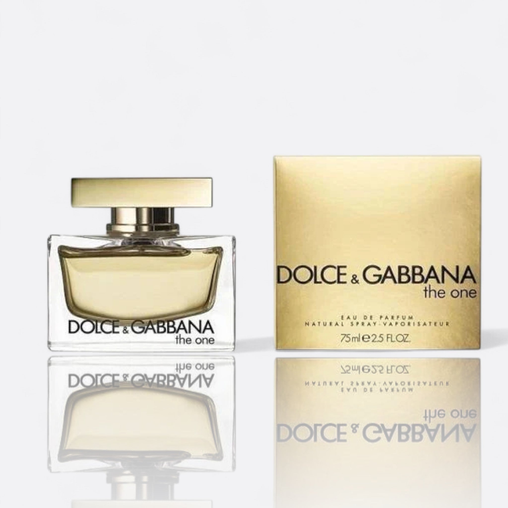 Dolce & Gabbana The One Eau de Parfum for women – peach lily vanilla warm elegant feminine fragrance bottle