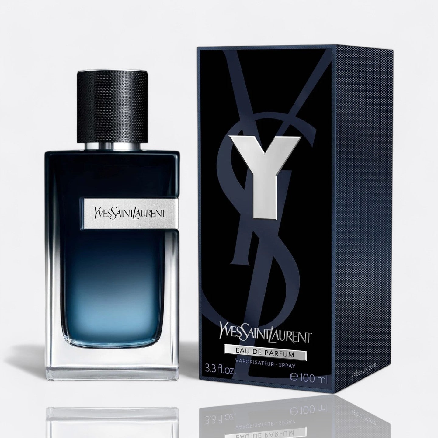 Yves Saint Laurent Y Eau de Parfum for men – bergamot sage amber tonka bean bold woody refined fragrance bottle