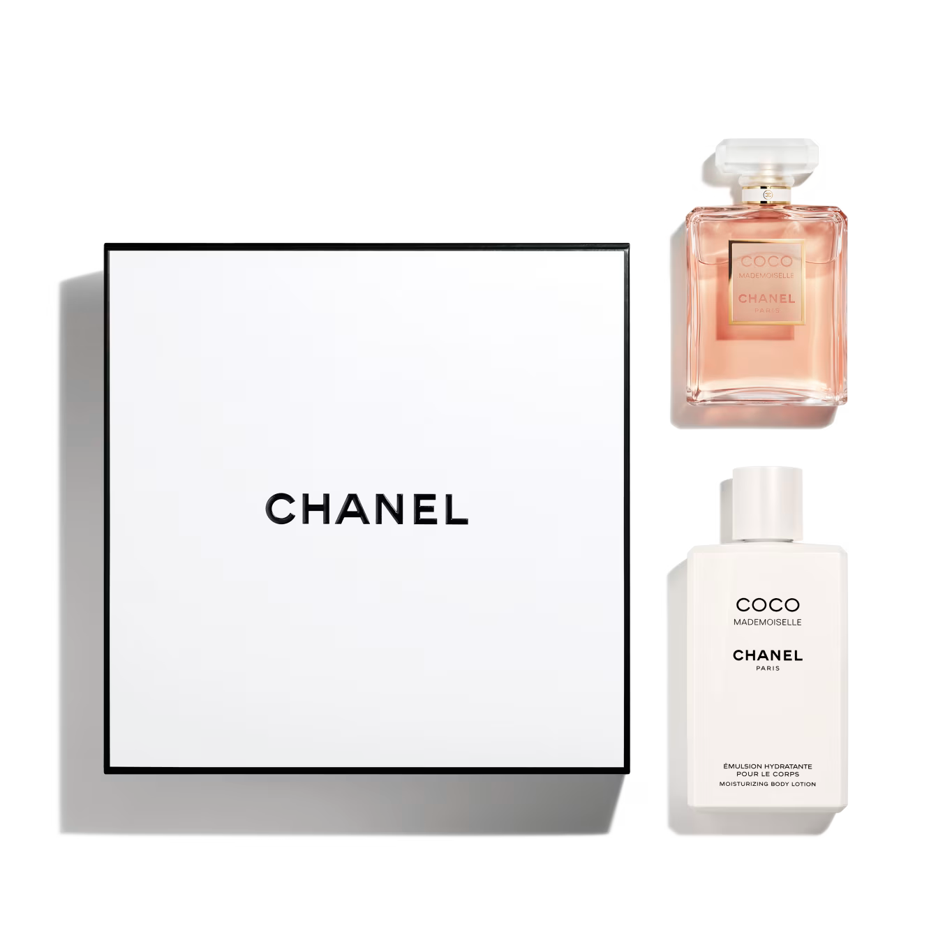 Coco Mademoiselle Set by Chanel – luxury women’s perfume gift set with citrus, rose, and patchouli notes