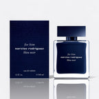 Narciso Rodriguez For Him Bleu Noir Eau de Toilette for men – woody musky spicy clean masculine fragrance bottle