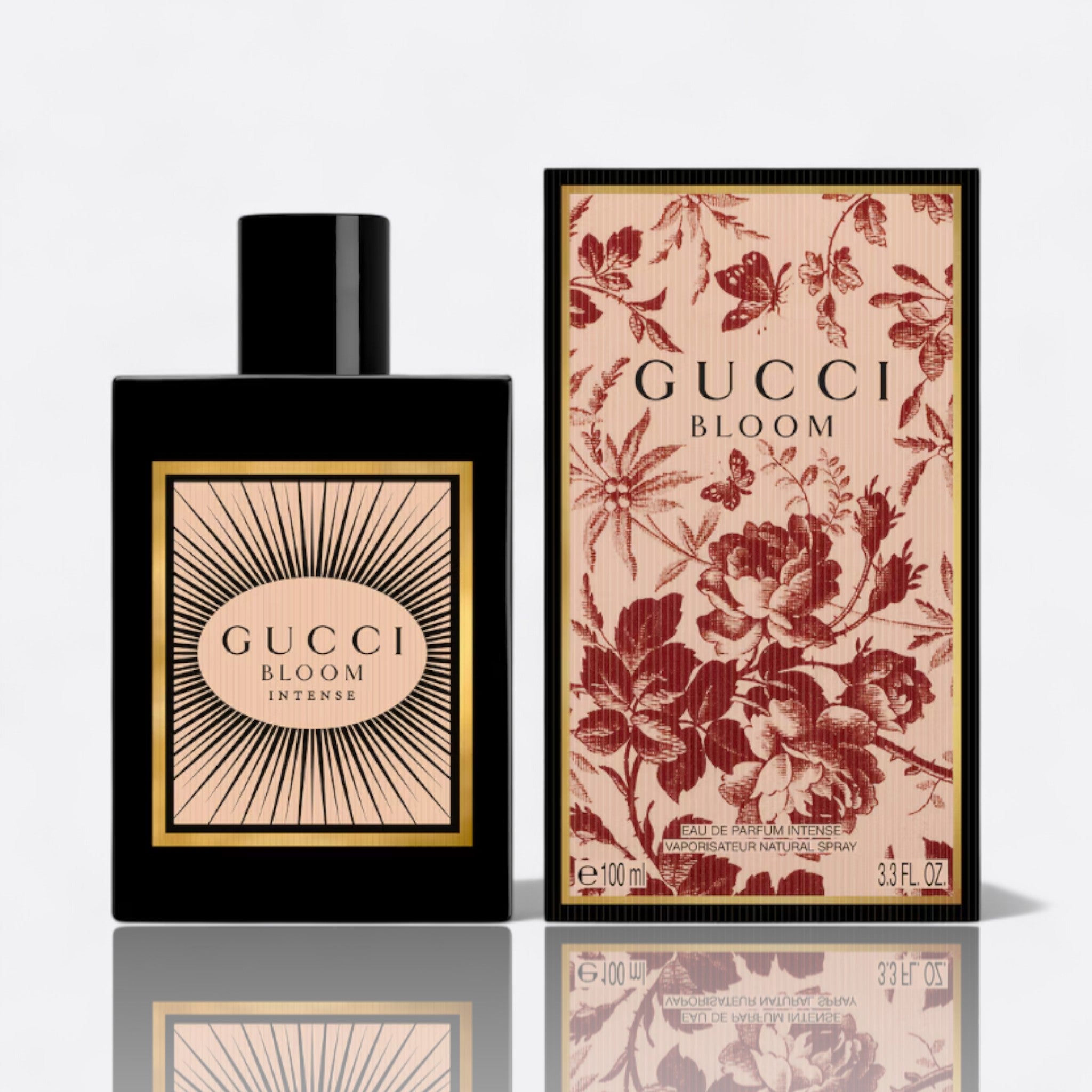 Gucci Bloom Intense Eau de Parfum for women – jasmine tuberose night-blooming florals patchouli bold feminine fragrance bottle