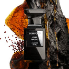 Oud Wood Parfum – rare oud sandalwood rosewood cardamom vetiver unisex fragrance bottle

