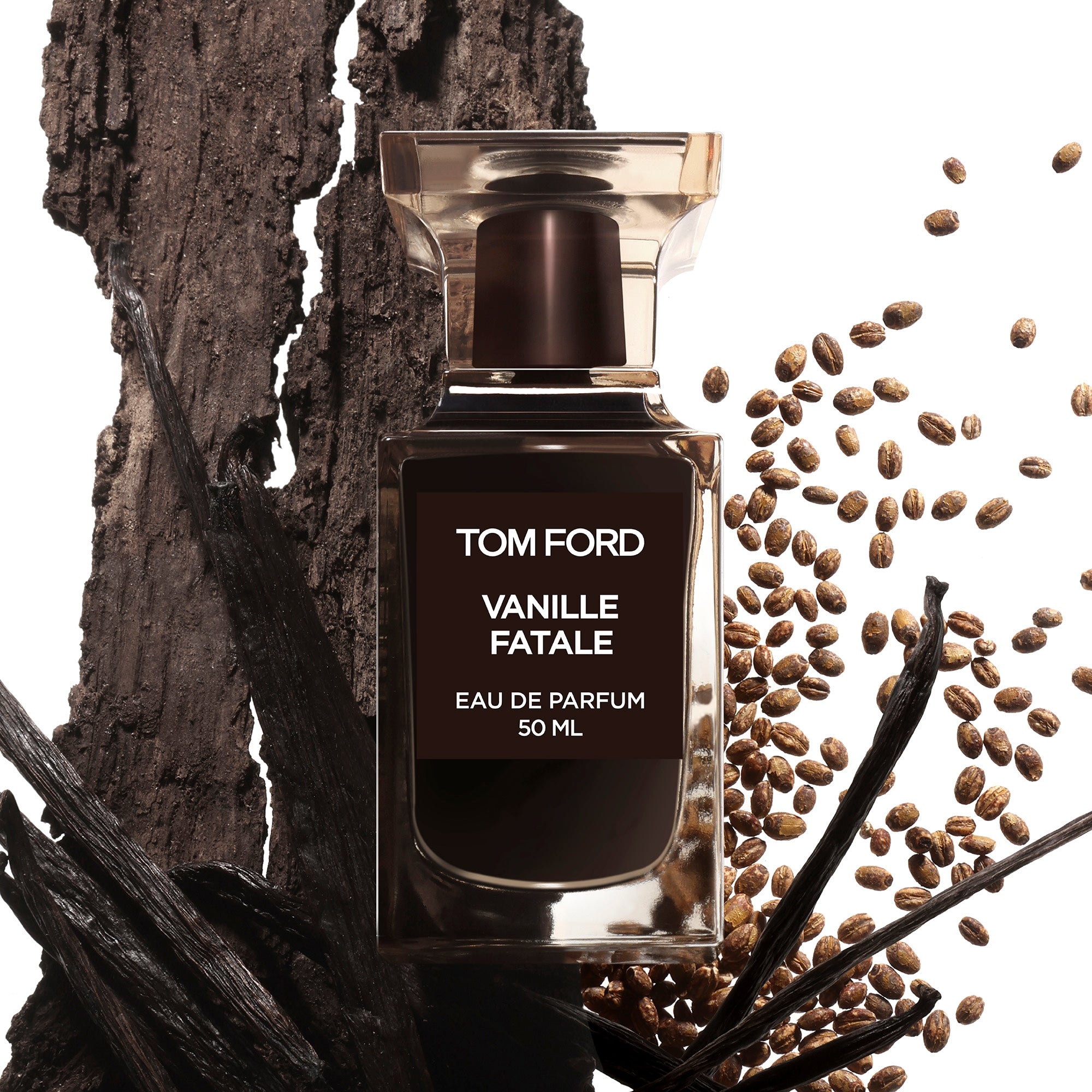 Tom Ford Vanille Fatale Eau de Parfum luxury amber woody vanilla fragrance bottle